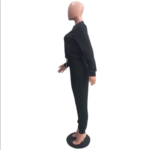 Round collar long sleeve 2 piece set - Picture 3 of 4